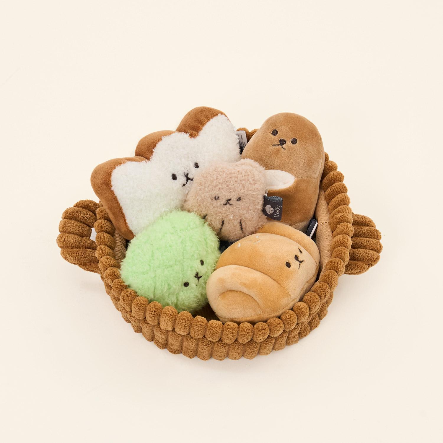 울리 펫 베이커리 강아지 장난감 세트 삑삑이 바스락 노즈워크 인형