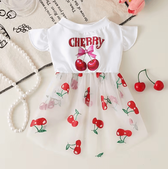 NewJeans Cherish Chiffon プリンセスドレス 小型犬 ワンピース 子犬服