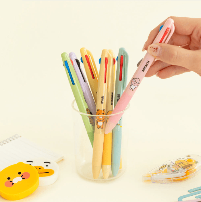 Kakao Friends 3色ボールペン 0.7mm アピーチ, 1個