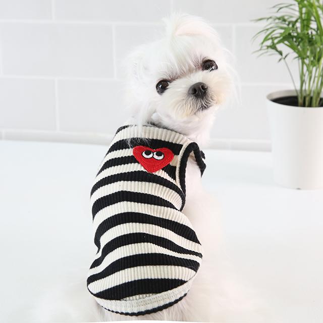 ハート ストライプ タンクトップ 犬服