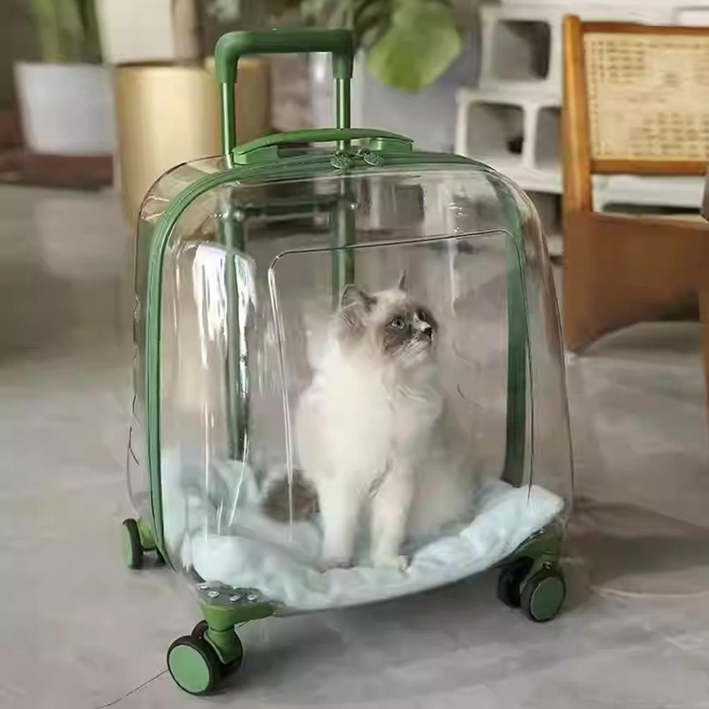 猫用透明キャリー 犬用 ペットバッグ ケージ 移動用