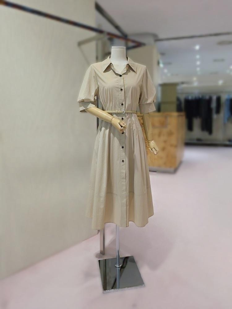 CCCollect ボリューム センタープレス シャツ型 ワンピース C252MSE132