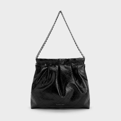 CHARLES & KEITH DUO ダブル チェーン ホーボーバッグ ラージ CK2 40671449