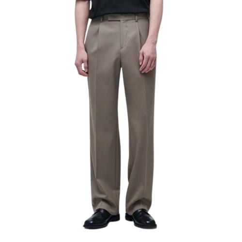 MUSINSA STANDARD ウールブレンド ワイド ヒドゥンバンディング スラックス MMAPLAZ03