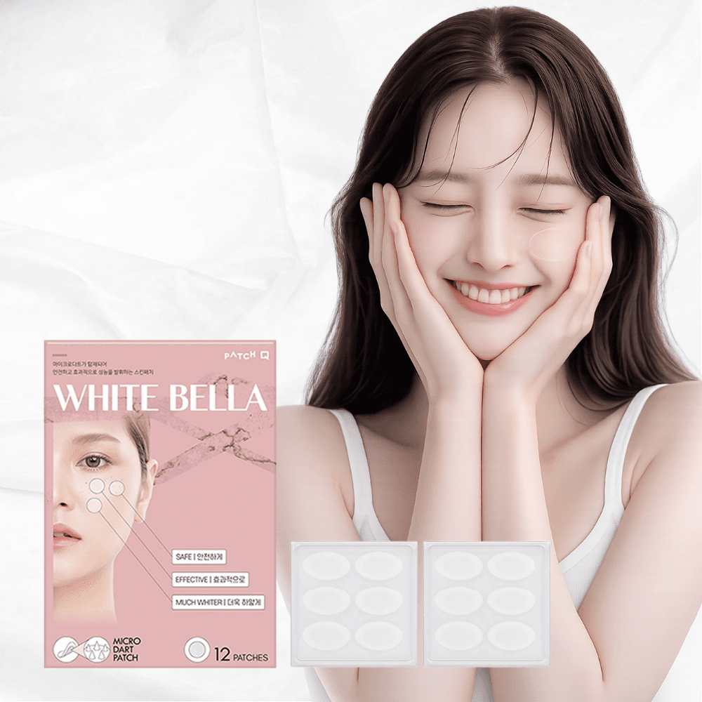 パッチキュー ホワイトベラ 肝斑パッチ 老人性色素斑、そばかす、シミ、肝斑除去 マイクロニードルパッチ 12枚入り