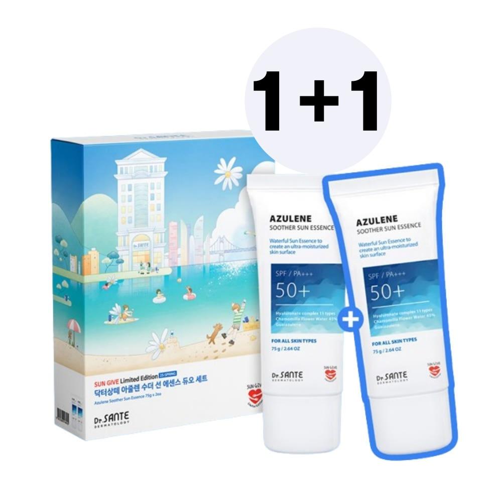 1+1 サンデ サンクリーム アズレン スーダー サンエッセンス デュオセット 75ml x 2 닥터상떼 75ml, 2個