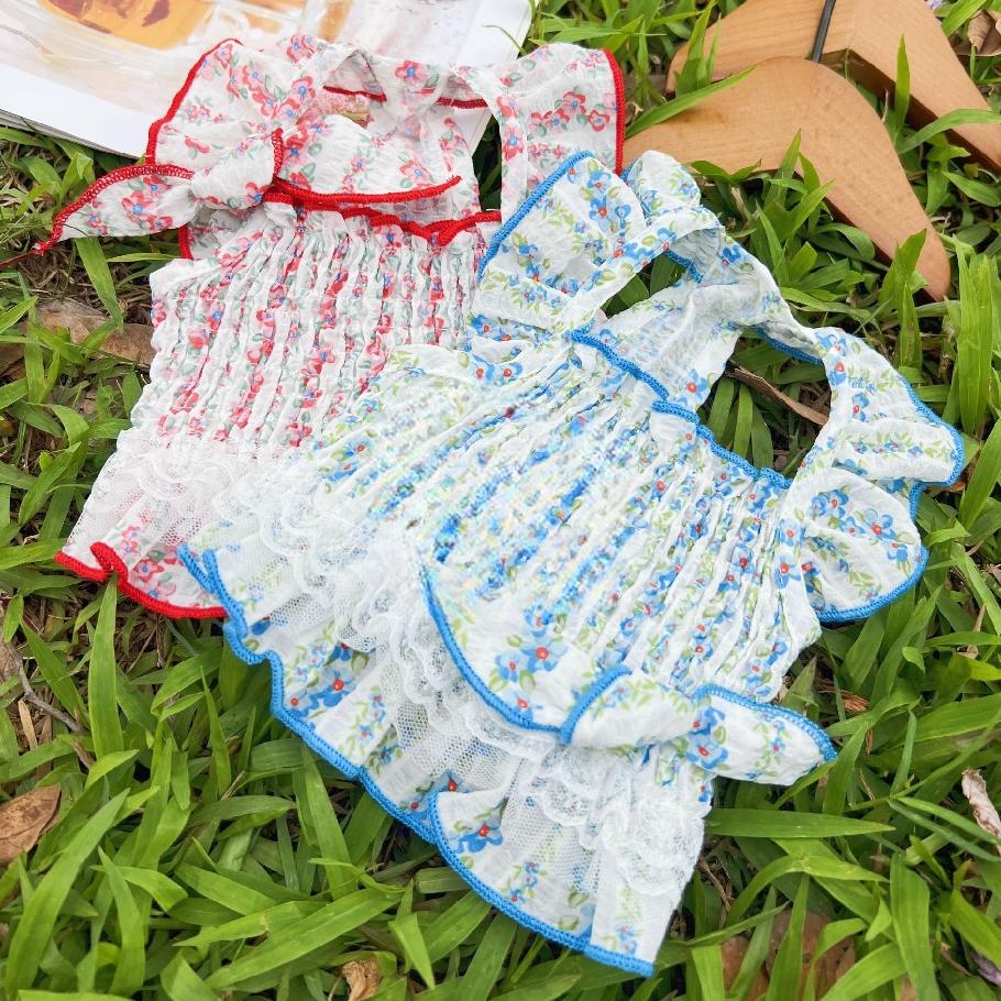 꽃밴딩 강아지 원피스 강아지 웨딩드레스 귀여운 강아지옷 고양이치마 강아지망사옷