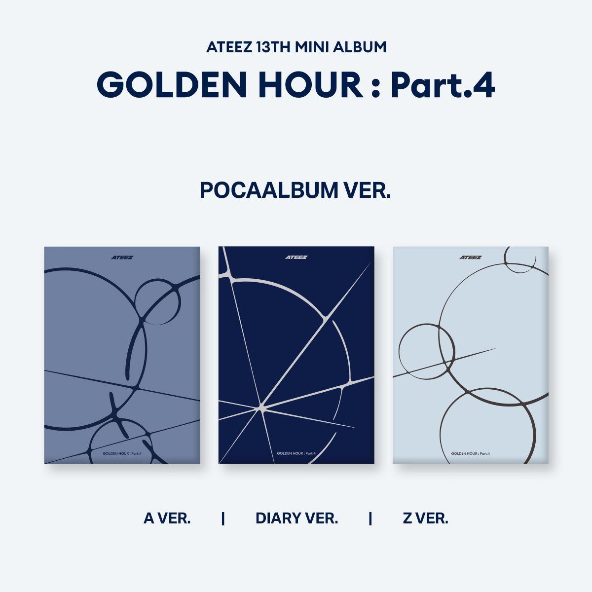 H2 MEDIA ATEEZ - GOLDEN HOUR Part 4 POCAALBUM VER ランダム 1種