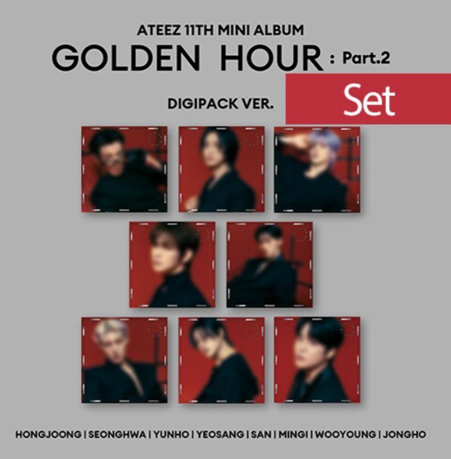 8種セット ATEEZ DIGIPACK ミニ 11thアルバム GOLDEN HOUR : Part.2