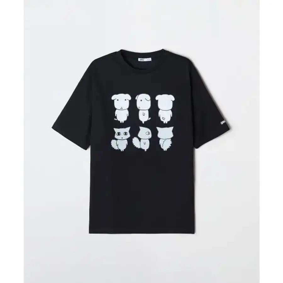 SPAO 가나디 半袖Tシャツ GRAPHIC ブラック SPRLG25U09