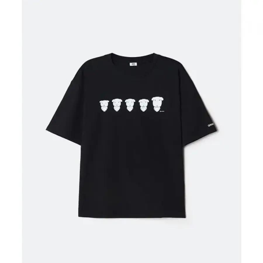 SPAO 가나디 半袖Tシャツ ブラック SPRLG25U09