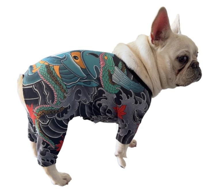 귀여운 강아지문신옷 타투 티셔츠 이레즈미 봄 고양이옷