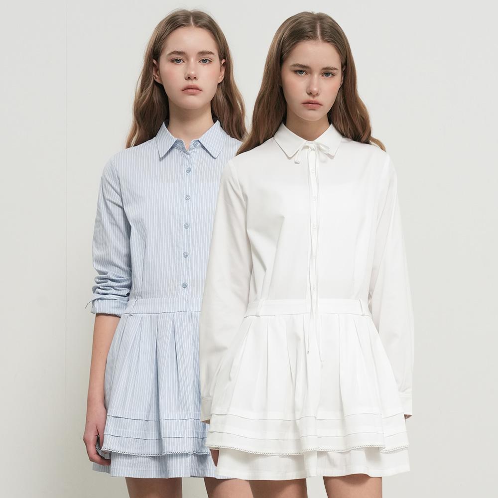 제너럴아이디어 WOMAN プリーツ シャツ ワンピース 2COL GF1LOP504