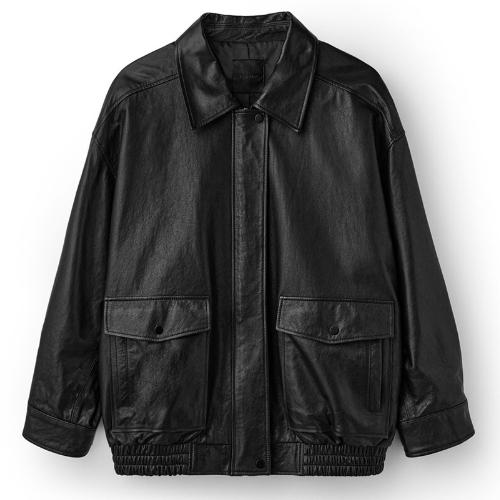 ベジタブル ラムスキン オーバーフィット ブルゾン