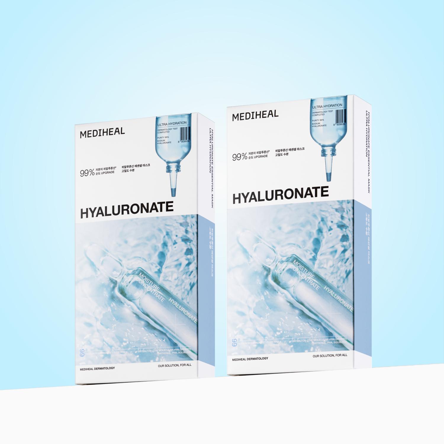 MEDIHEAL エッセンシャルマスク ヒアルロン酸, 10枚, 2個