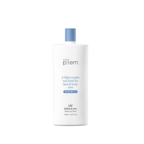 make p:rem UV ディフェンス ミー デイリー サン フルイド 150ml (SPF50+), 1個