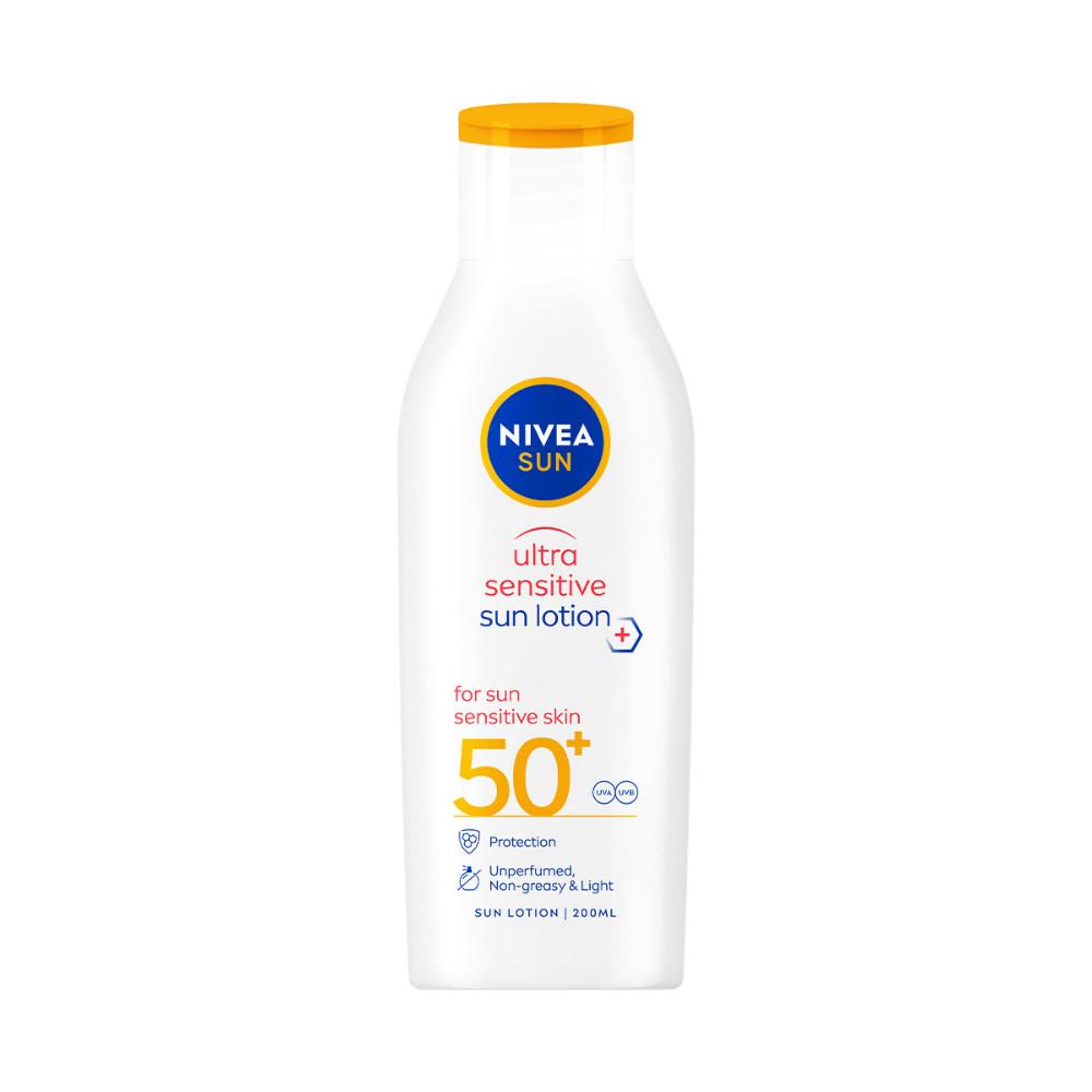 NIVEA ウルトラ センシティブ サン ローション 200ml (SPF50+), 2個
