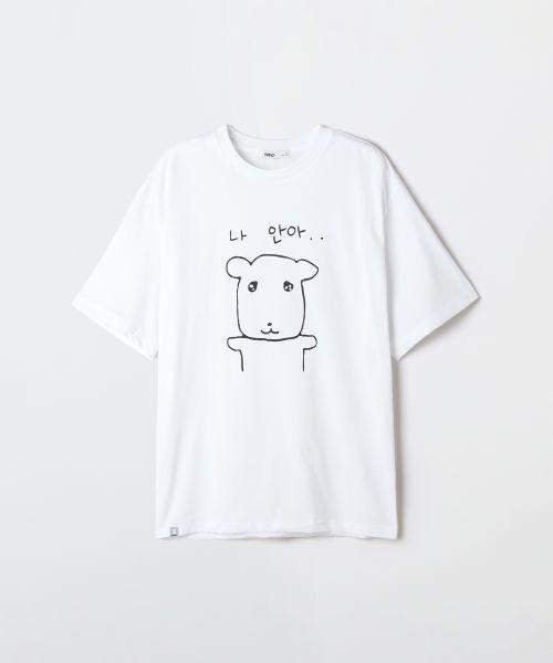 SPAO 가나디 半袖Tシャツ WHITE SPRLG25U09 国内店舗