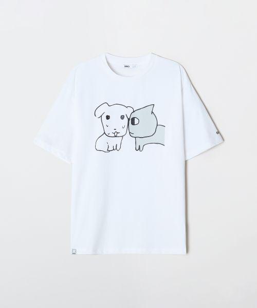 SPAO 가나디半袖Tシャツ OFF WHITE SPRLG25U09 国内店舗