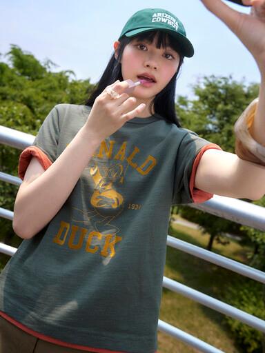 TOP10 レディース ヘビーウェイト コットン スラブ コラボ Tシャツ (DISNEY)_MSF3TS2002