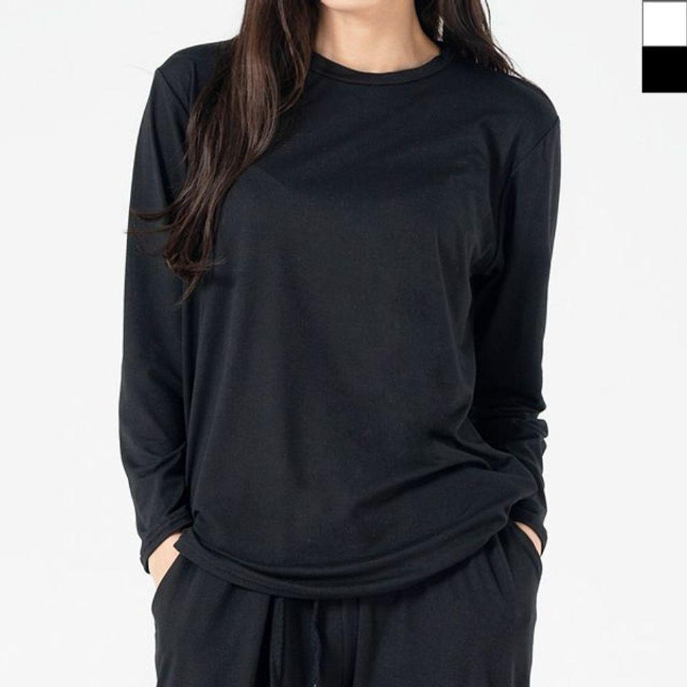 レディース ピーチミルキー 長袖 ベーシック Tシャツ レディーストップス Tシャツ