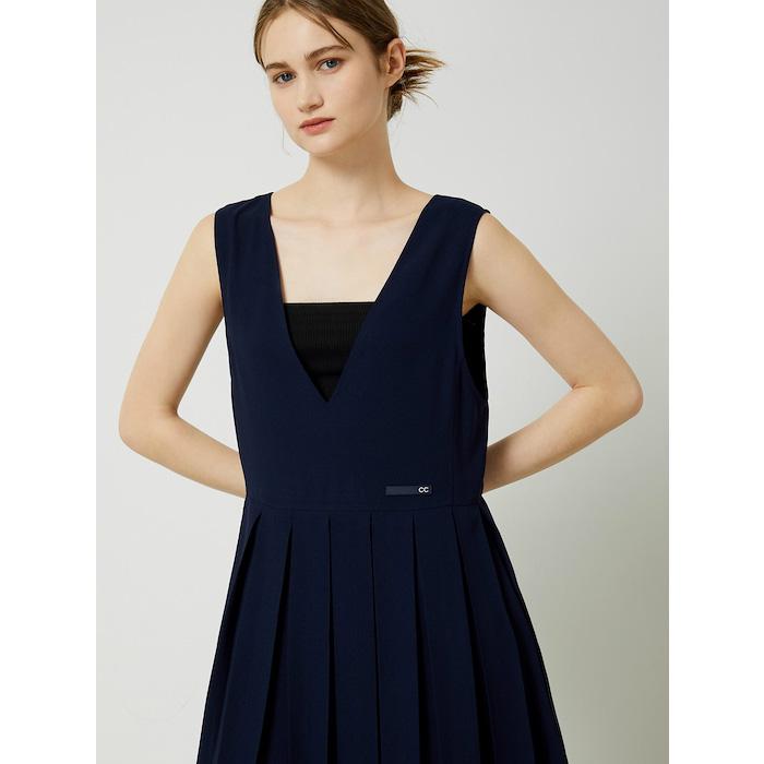 CC COLLECT プリーツ ノースリーブ ワンピース C242PSE132