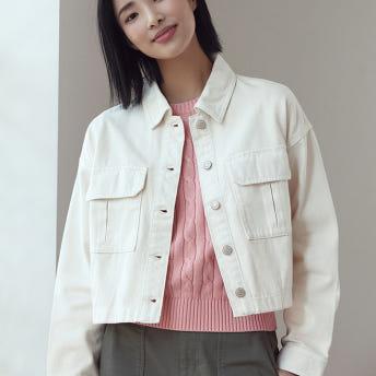 탑텐 데님 아웃포켓 셔츠 재킷 MSF2KG2003