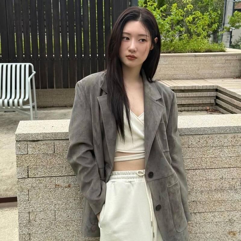 온앤온 비건 스웨이드 자켓 NEL5XJ809