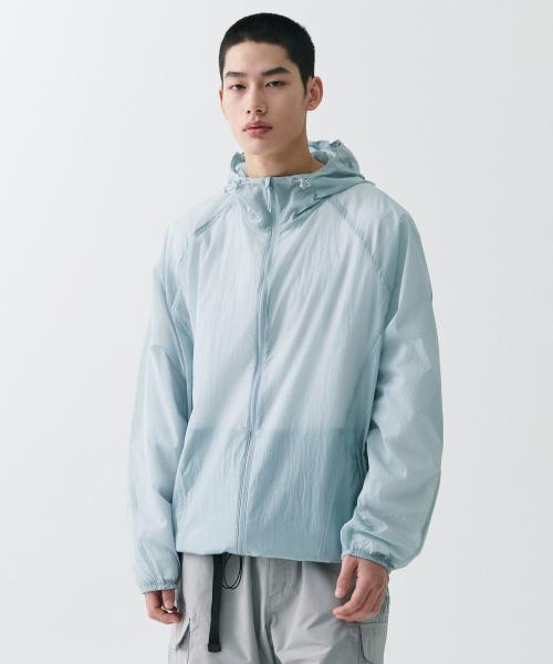 [무신사 스탠다드] [시티 레저] 시어 윈드브레이커 재킷 [클라우디 블루] MMDJJ5Z02-CY