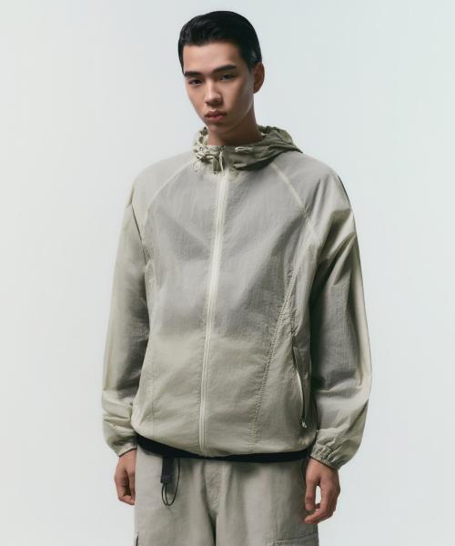 [무신사 스탠다드] [시티 레저] 시어 윈드브레이커 재킷 [그레이쉬 베이지] MMDJJ5Z02-GI