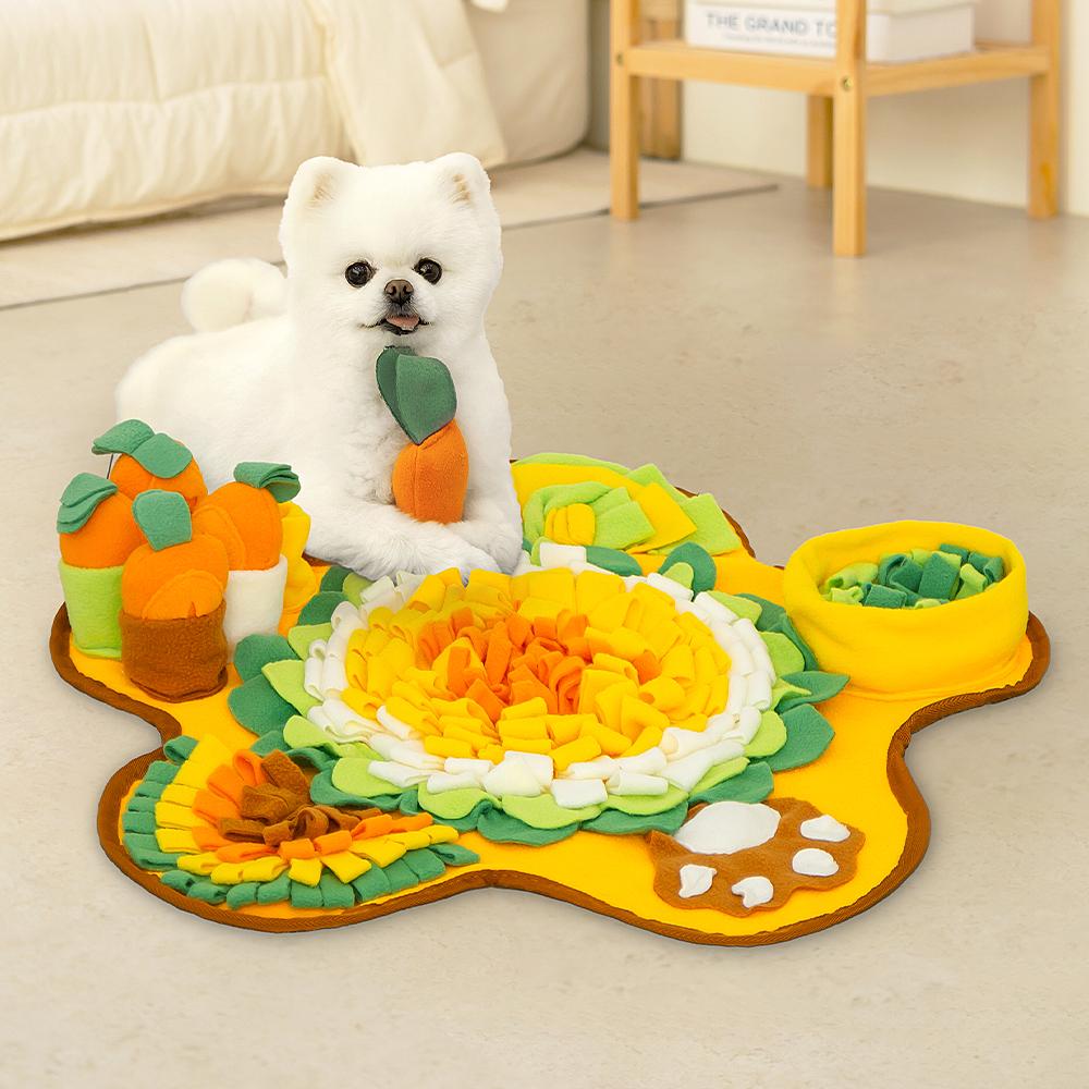 레토 플라워 당근밭 담요매트 노즈워크 장난감 1개