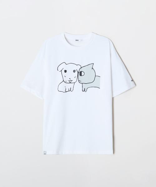 SPAO 가나디 반팔 티셔츠OFF 화이트 SPRLG25U09  [BC]OFF WHITE  M[095]