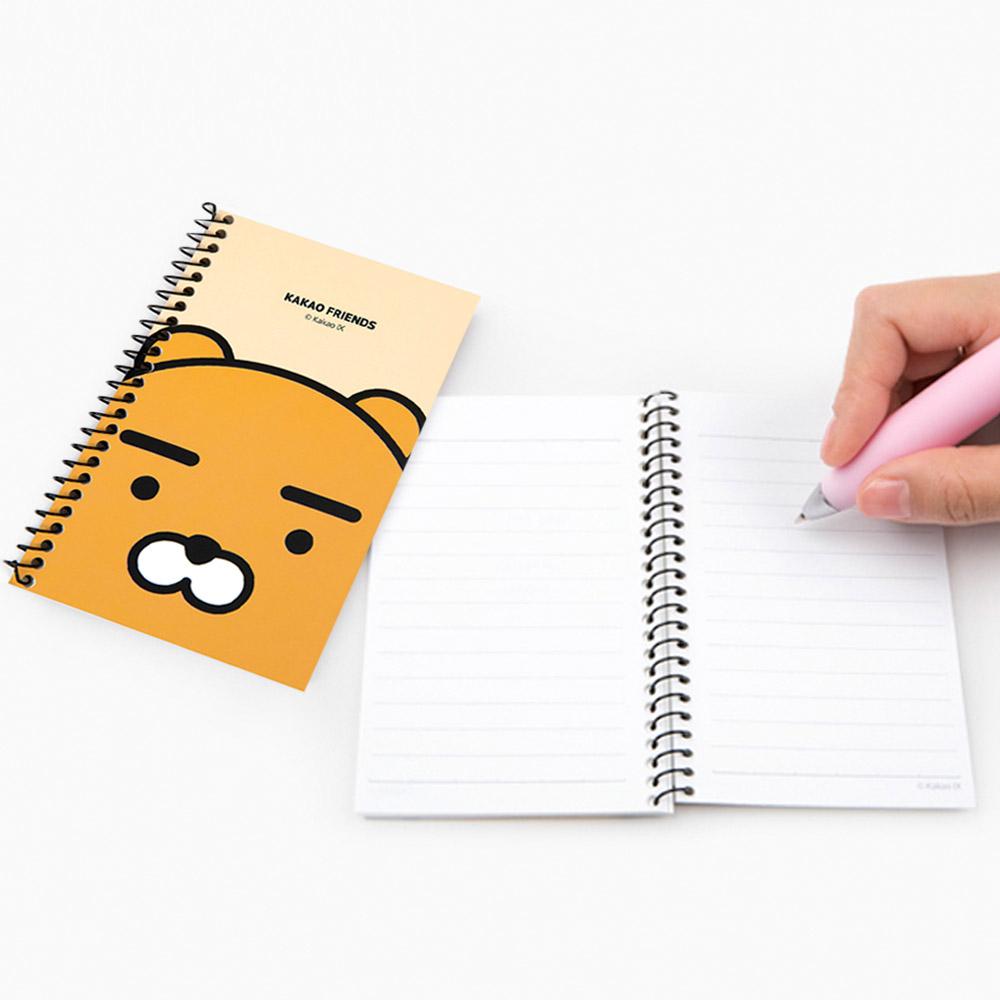 Kakao Friends ワンリング 左綴じ 手帳 ライアン スプリング ミニ単語帳 筆記練習帳 誤答