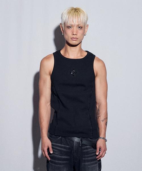 [비엘알] Logo Rivet Sleeveless Black BLR24SSSL02