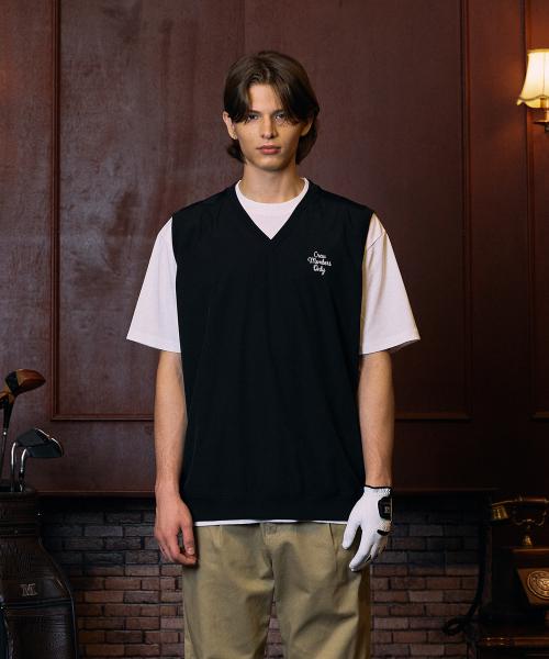 [CREWMEMBERSONLY（クルーメンバーズオンリー）] MESH MIX NYLON VEST BLACK CM4FVT01BK