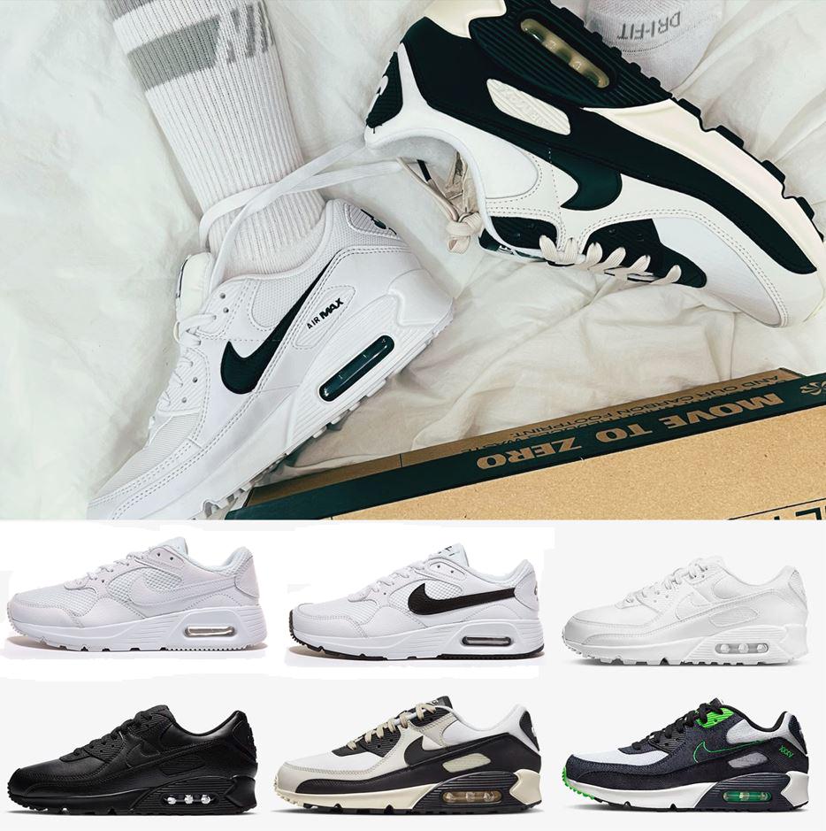 NIKE AIR MAX 90 SC ホワイト/ブラック、オールホワイト、オールブラック、ブラック/ホワイト