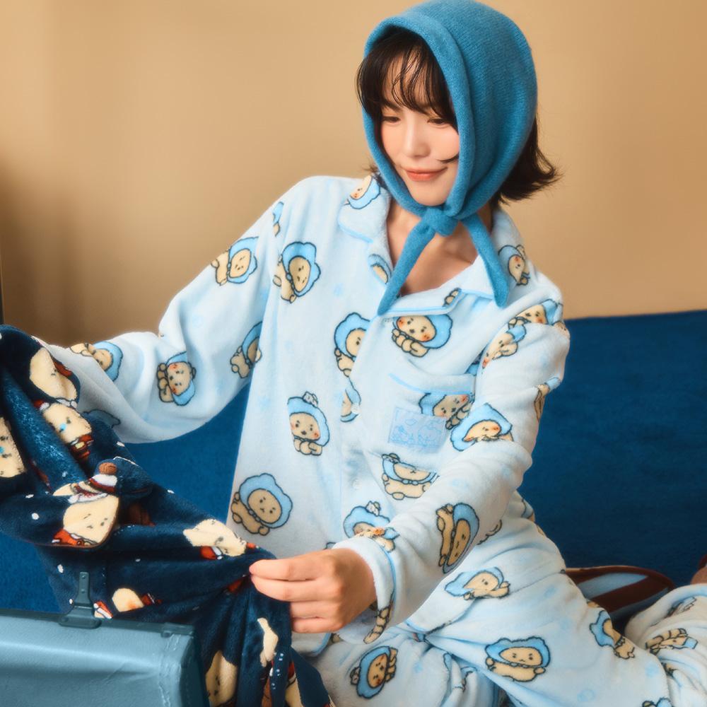 [N配送][망그러진곰] SPAO ブアン団と一緒 スリープ パジャマ (SPPPF4VU02 RE) SPPPG11U12