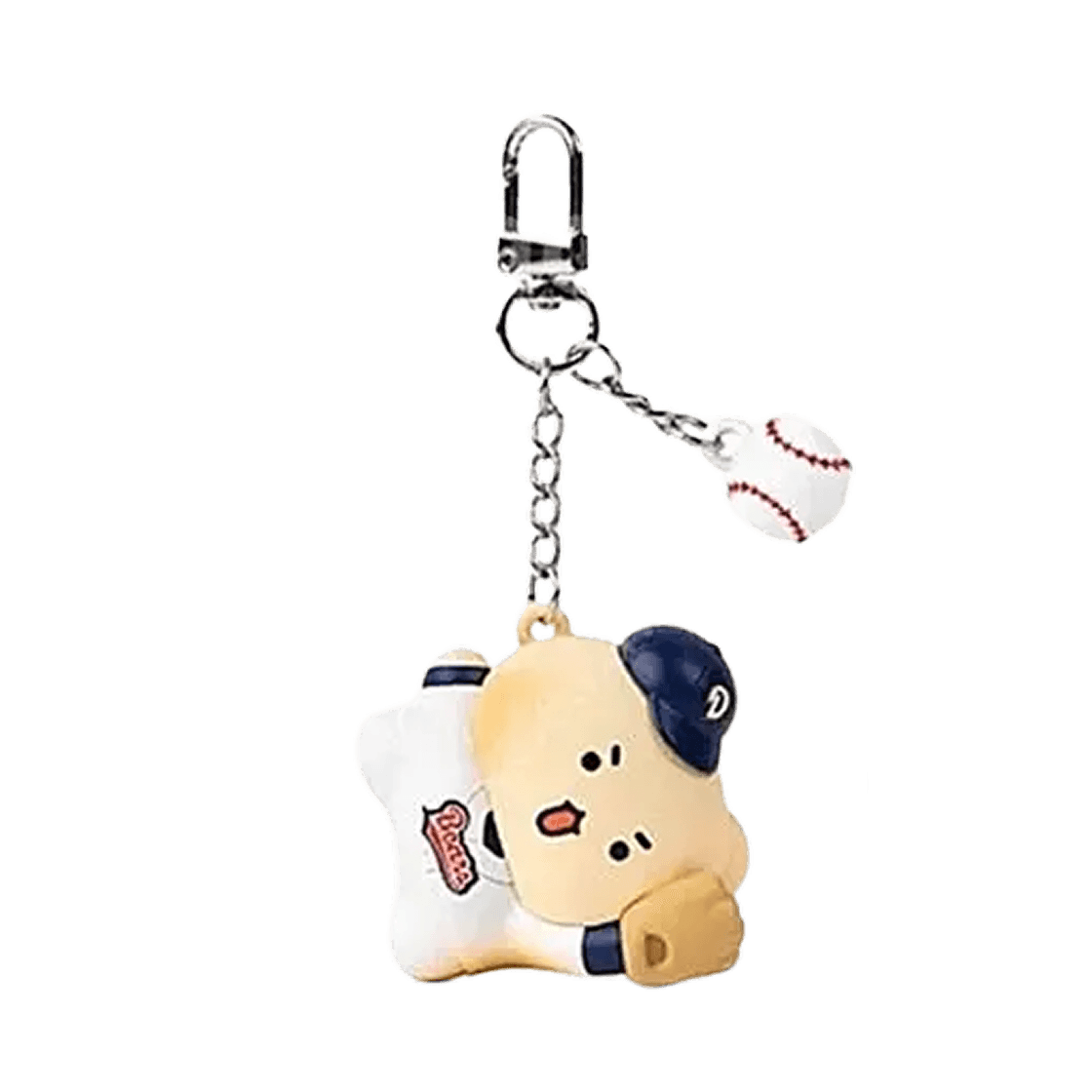 Doosan Bears x 망그러진곰 フィギュア キーリング 好守備 Mang Ggom - Image 1