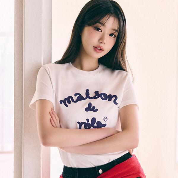 [로라로라] MAISON DE ROLA EMBROIDERY T-SHIRT WH+NV