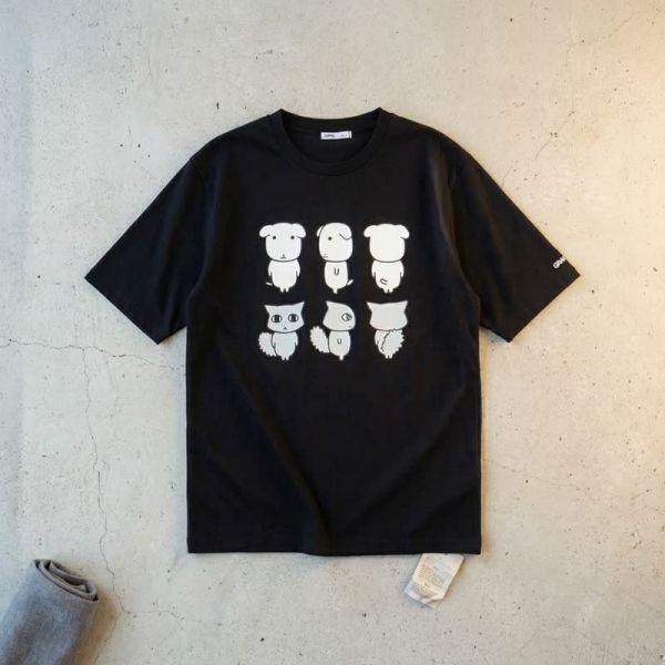 SPAO 가나디 半袖Tシャツ GRAPHIC BLACK SPRLG25U09
