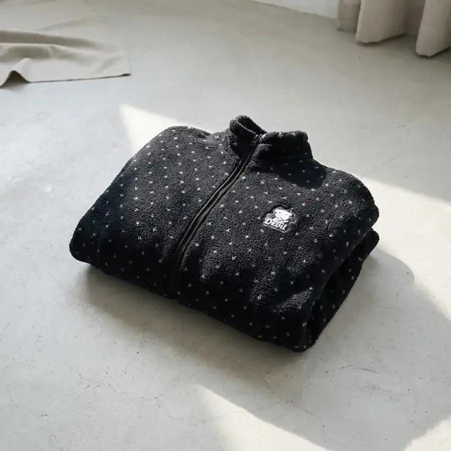 SPAO 가나디 천사와 악마 덤블 플리스 후리스 BLACK SPFZF4VU02