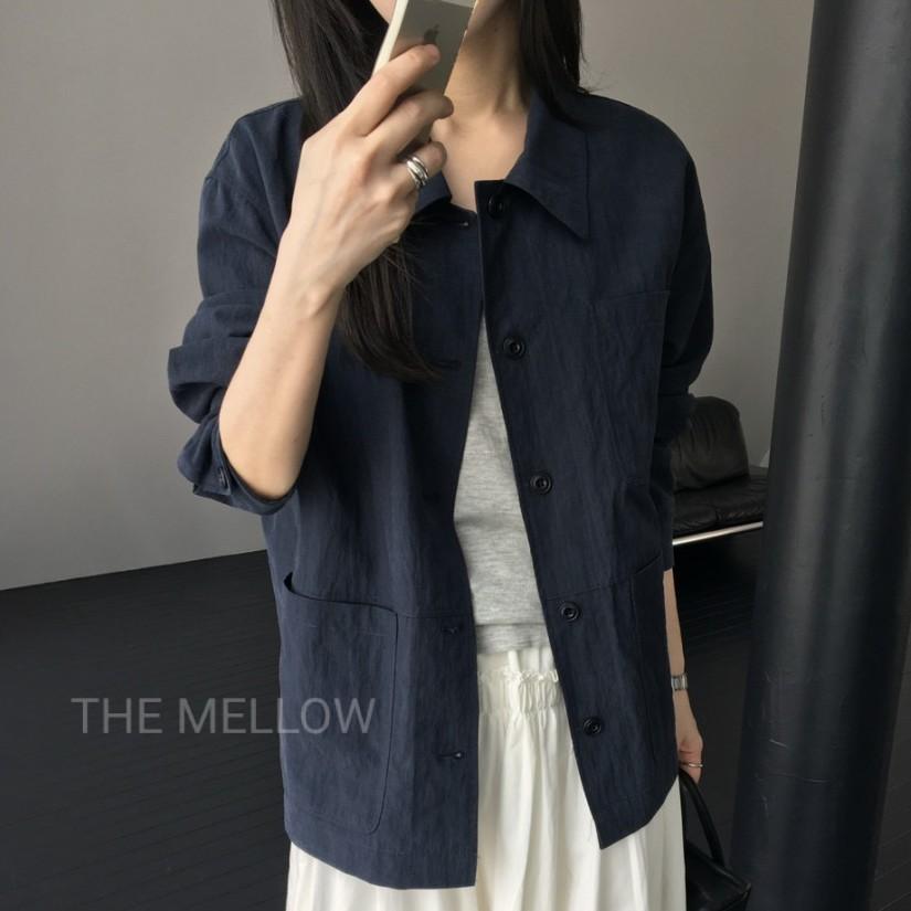 Grip For The Work Jacket grip リネン混 超夏まで 薄手 ルーズフィット オーバーフィット