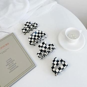 ARTBOX/osjarak női napi viselet kockás checkerboard haj csat