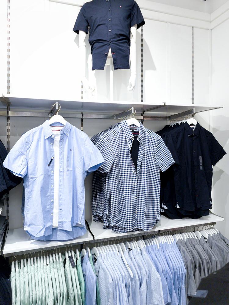 [アメリカアウトレット] Tommy Hilfiger オックスフォード コットン 男女兼用 半袖シャツ