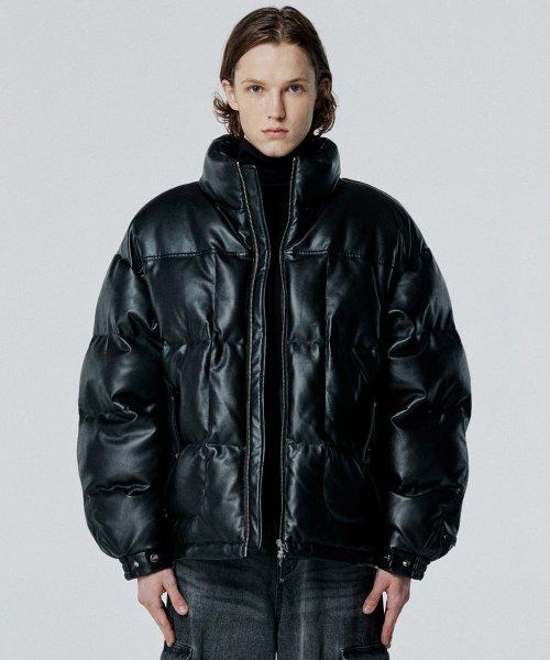 [VIVASTUDIO] LEATHER PUFFER [BLACK] V34C3MPJ03BKA