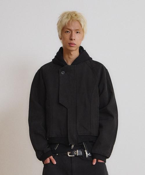 [9999아카이브] Curved Bomber Jacket 9AK26SPCBJKBK