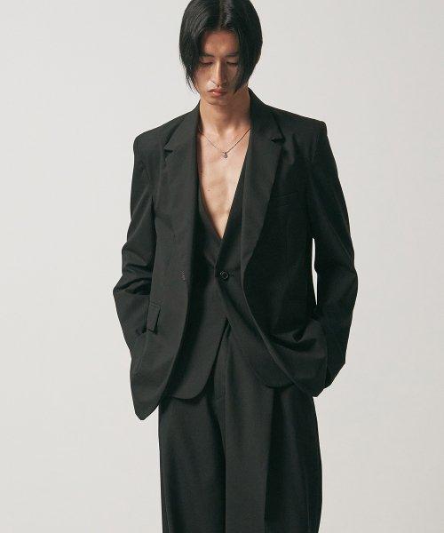 [노이어] 썸머울 레이어드 테일러링 자켓 (블랙) N22SJK01-BK