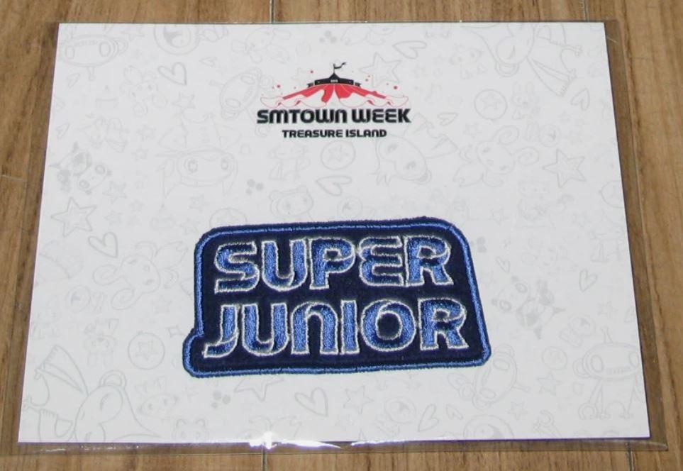 SUPER JUNIOR (SUPER JUNIOR ワッペン) SUPER JUNIOR SUPERJUNIOR SMTOWN WEEK SM OFFICIAL GOODS WAPPEN