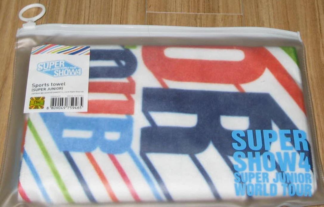 SUPER JUNIOR (SUPER JUNIOR スポーツタオル) SUPER JUNIOR SuperJunior SUPER SHOW 4 ENCORE GOODS CHEERING SPORTS TOWEL