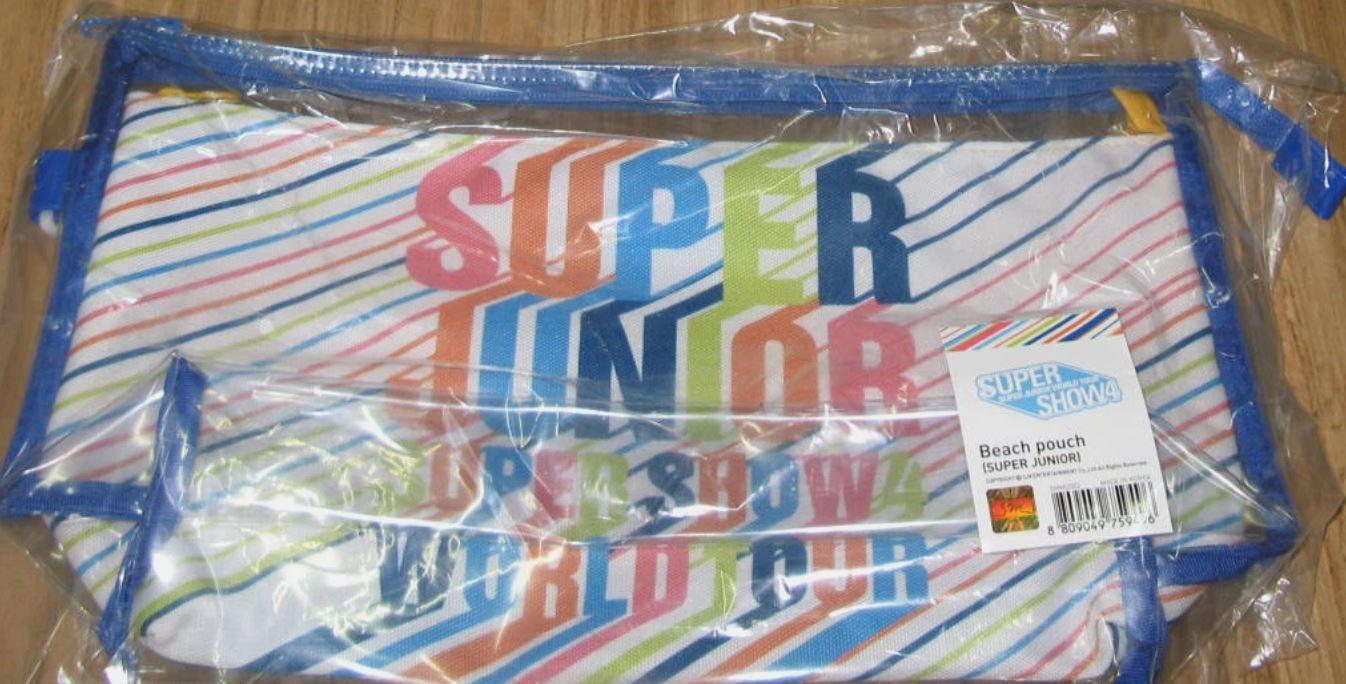SUPER JUNIOR (SUPER JUNIOR ビーチポーチ) SUPER JUNIOR SuperJunior SUPER SHOW 4 ENCORE OFFICIAL GOODS BEACH POUCH